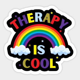 Therapy Is Cool End the Stigma Mental Health Awareness Sticker